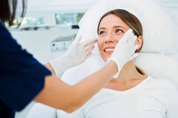 Female Patient Getting Ready For Restylane-L Procedure