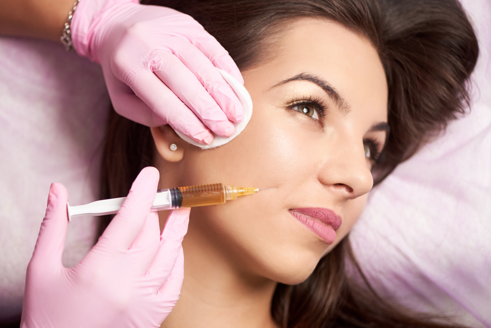 Filler Injecting To Female Patient