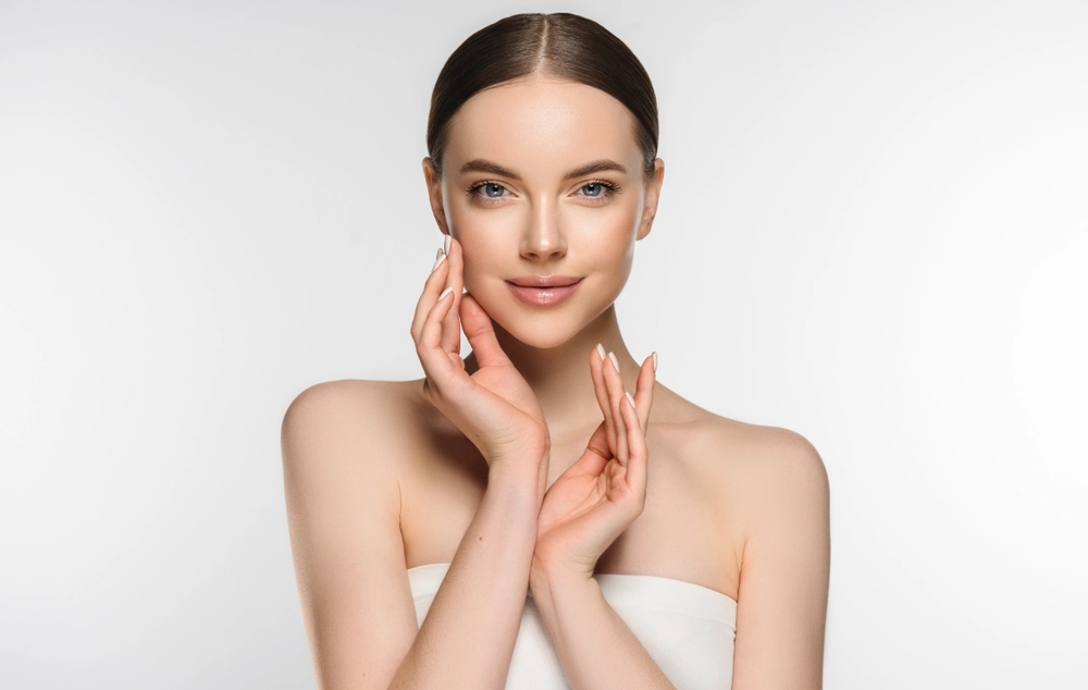 Elegant Young Woman With Smooth And Well-Defined Facial Features, Possibly After Restylane Refyne Treatment.