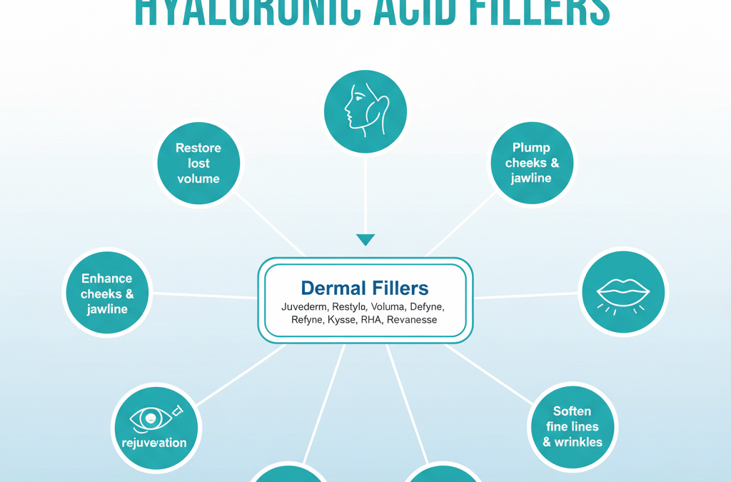 Hyaluronic Acid Dermal Fillers (Juvederm®, Restylane®, Belotero®, RHA®, Versa™, Skinvive™): Clinical Uses and 2025 Research