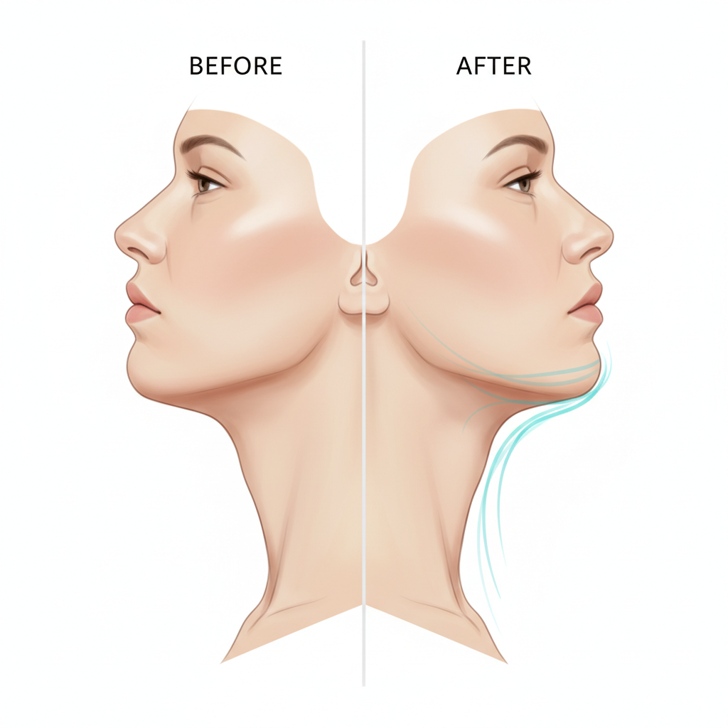 chin fat remove before after | Cosmetic Injectables Center Medspa | Sherman Oaks, Los Angeles, CA