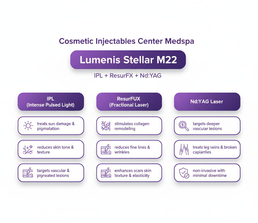 Lumenis Stellar M22 (Ipl + Resurfx + Nd:yag): Multi-Platform Laser Evidence In Skin Rejuvenation